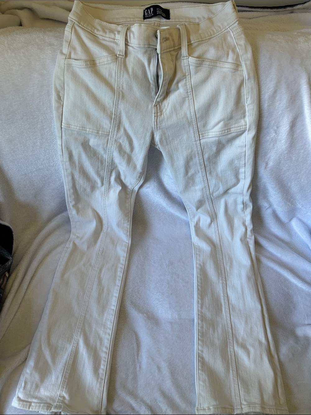 GAP White Baby Boot Jeans